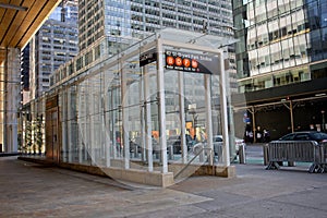 Subway entrance at Bryant Park NYC