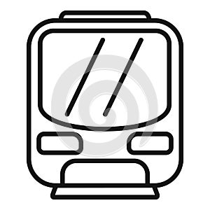 Subway fast metro icon outline vector. Rail transport