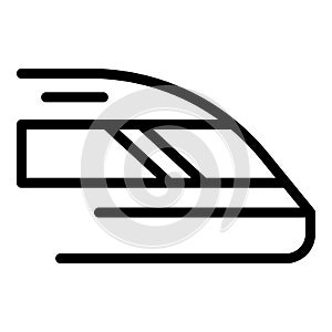Subway high speed train icon, outline style