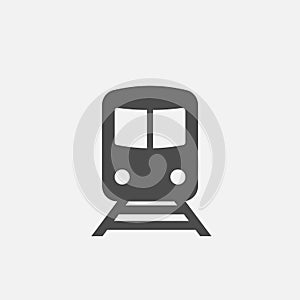Subway icon. Metro sign. Train symbol. icon isolated on white background. Vector illustration. photo