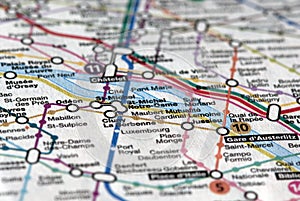 Subway map - Paris