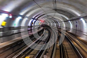 Subway metro underground tube tunnel