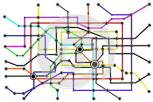 Subway Network People Connections Concept