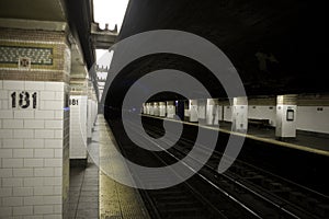 Subway platform New York City