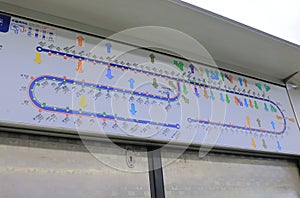 Subway route map Seoul South Korea