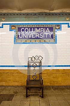 Subway sigh Columbia University