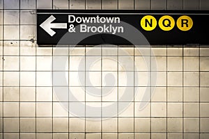 Subway sign in Manhattan