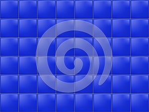 Subway square tile pattern. Blue seamless brick background