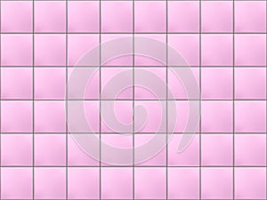 Subway square tile pattern. Pink seamless brick background