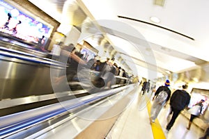 Subway station rush hour motion