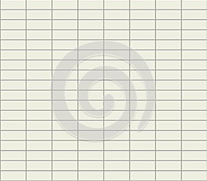 Subway tile pattern. Metro white ceramic bricks background. Vector realistic illustration.