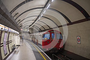 Subway Train Bakerloo Line, London, UK