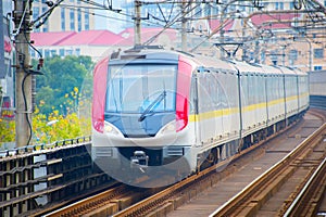 Subway train. Shanghai, China