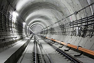 Subway tunnel. Kiev Kyiv, Ukraine