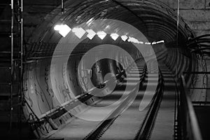 Subway tunnel under construction