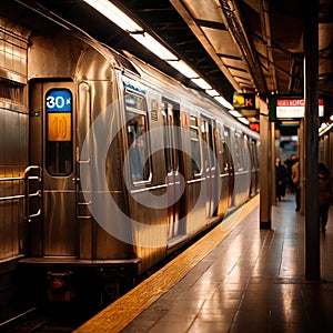 Subway, underground mass public transport transit sytem for passengers in urban city