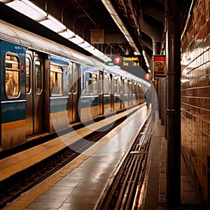 Subway, underground mass public transport transit sytem for passengers in urban city