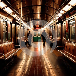 Subway, underground mass public transport transit sytem for passengers in urban city
