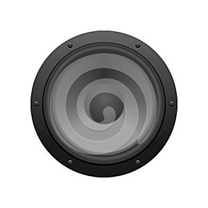 Subwoofer illustration on white background