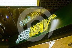 Subyway Restaurant Logo in Stuttgart Stadtmitte Subway Station O