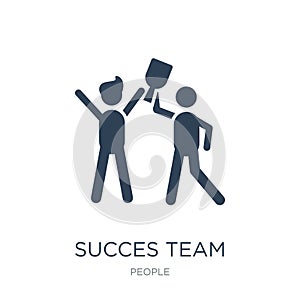 succes team icon in trendy design style. succes team icon isolated on white background. succes team vector icon simple and modern photo