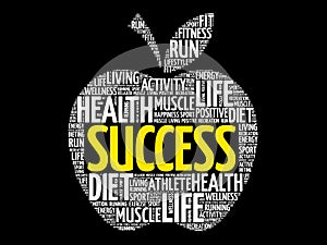 Success apple word cloud