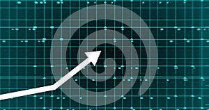 Success arrow growth with business graph. Business arrow growing graph with bar chart. Business growth illustration over 4k resolu