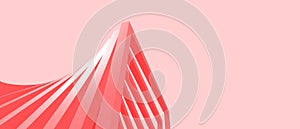 Success and Audacity . Abstract architecture Background and modern Geometric structure Dynamic Pattern design on Red. Copy space