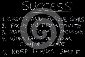 Success blackboard