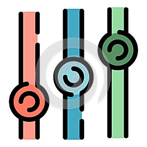 Success business chart icon vector flat