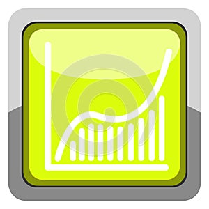 Success business graph on a button