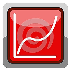 Success business graph on a button