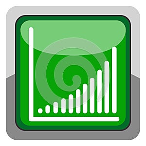 Success business graph on a button