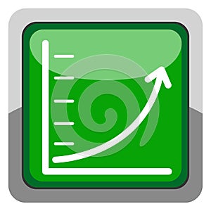 Success business graph on a button