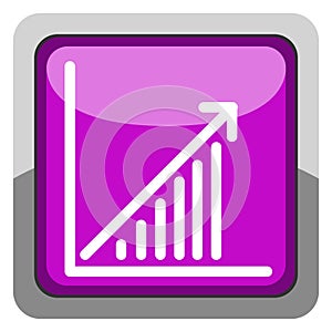 Success business graph on a button