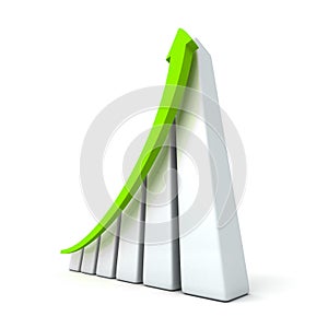 Success business graph with rising up arrow