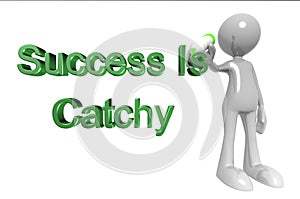 Success is catchy with man photo