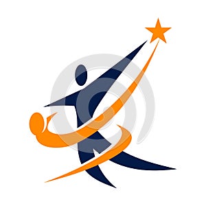 Success Coaching Logo Design Template Vector