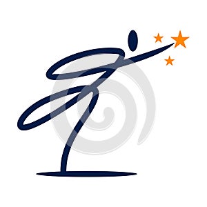 Success Coaching Logo Design Template Vector