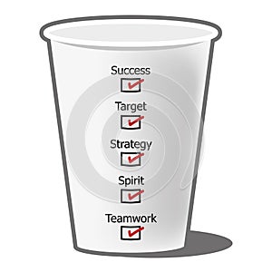 Success concept with coffee cup vecter design