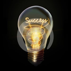 Success concept creative Light bulb