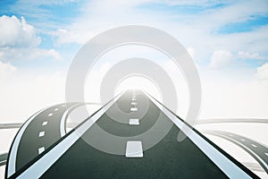 Success concept with highway road