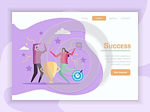 Success Concept Landing Page