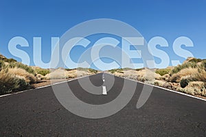 Success concept , road to success