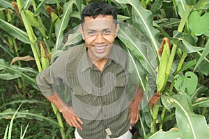 Success corn farming owner