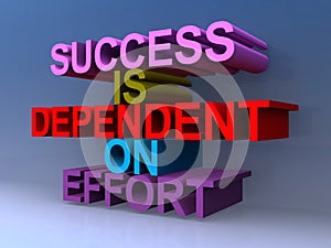 Success is dependent on effort photo
