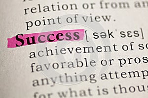 Definition of the word success