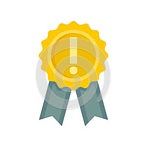 Success emblem innovation icon flat isolated vector