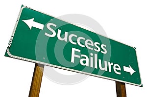 Success and Failure Road Sign