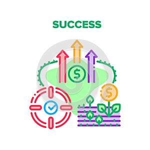 Success Finance Vector Concept Color Illustration